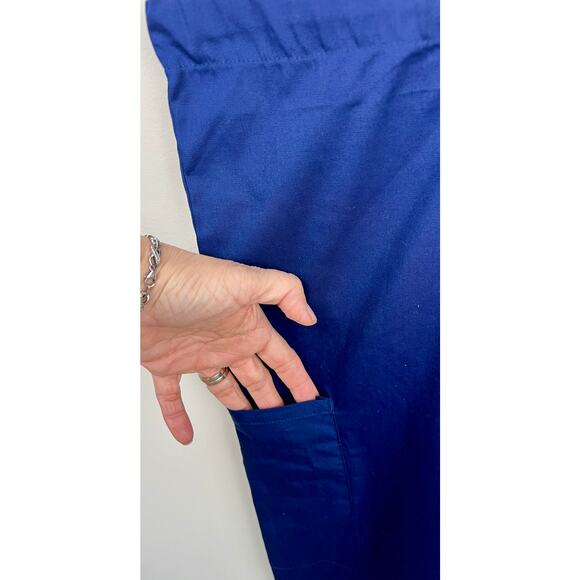 UA Scrubs Pants Bottoms NWT Size M Blue NEW Pockets Drawstring Waist - Picture 5 of 6